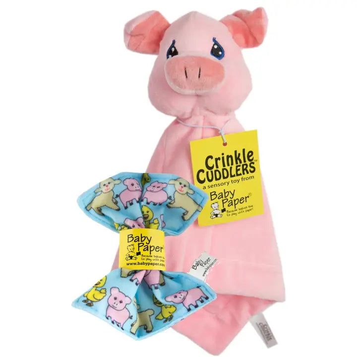 Crinkle Cuddler Gift Set- Pig