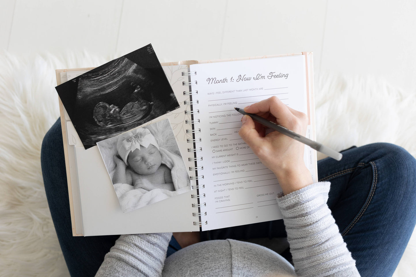 Keepsake Pregnancy Journal, Blush