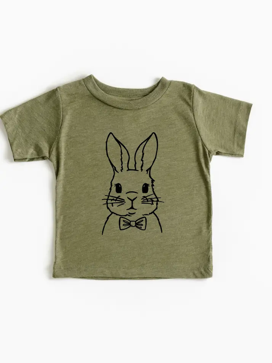 Green Boy Easter Bunny with Bow Tie Tee