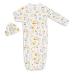 Honey Bee Mine Magnetic Organic Cotton Gown and Hat Set