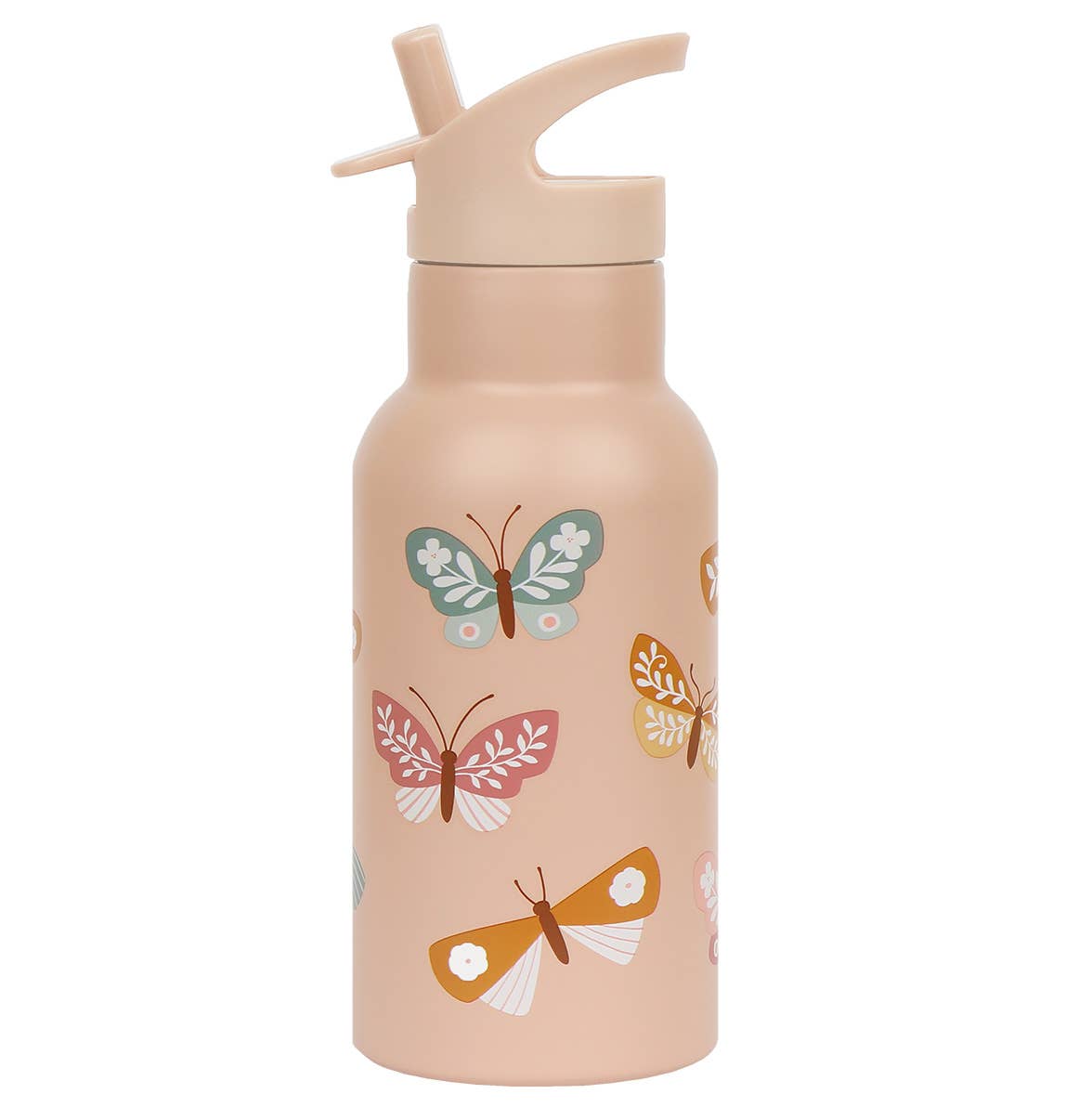 Kids stainless steel drink/water bottle: Butterflies