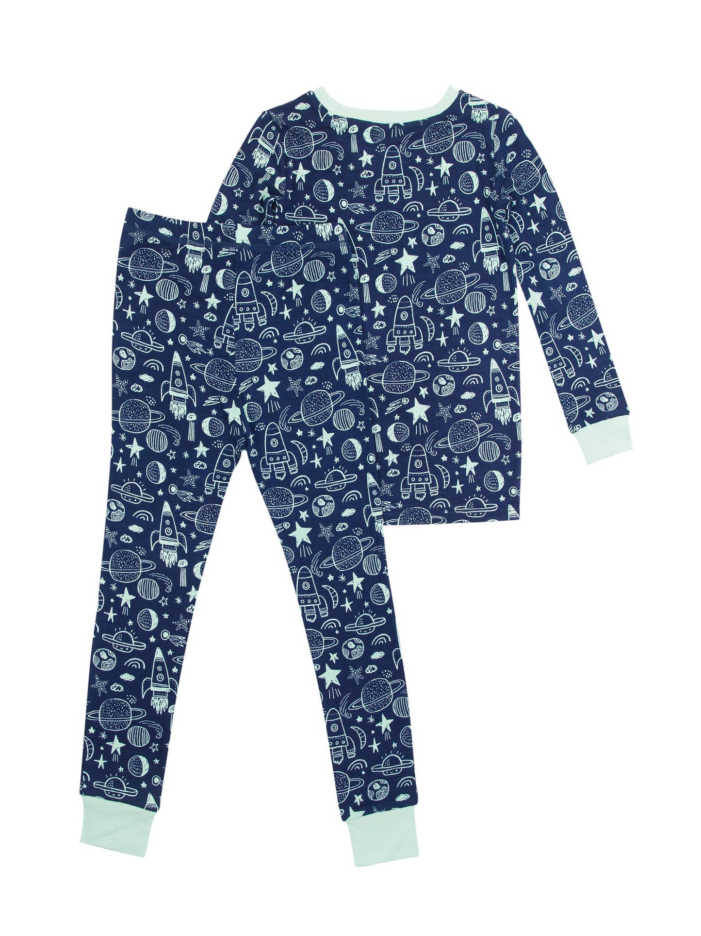 Blast Off Bamboo Long Sleeve Pajama Set