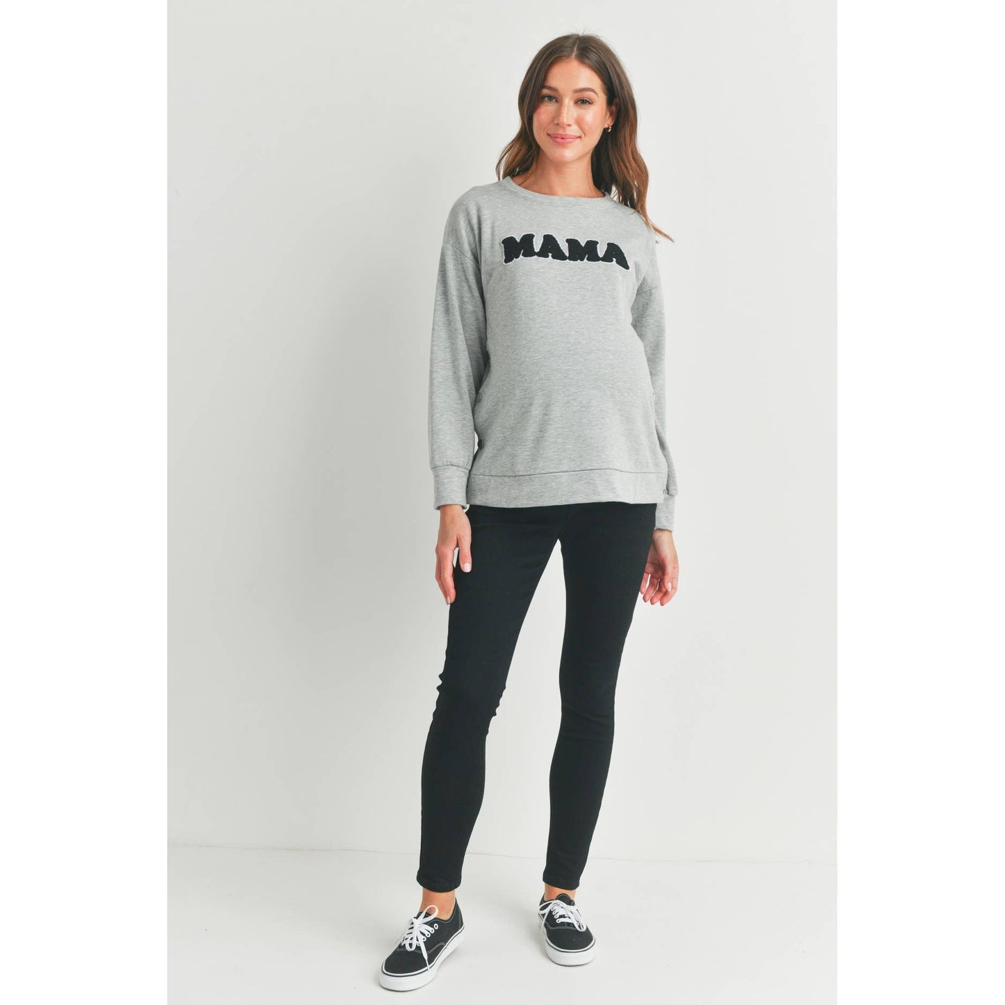 Mama Crewneck Nursing Pullover Sweatshirt