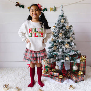 Christmas Plaid Tiered Tutu - Dress Up Skirt - Holiday Tutu