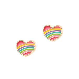 Rainbow Heart Necklace & Earring Gift Set