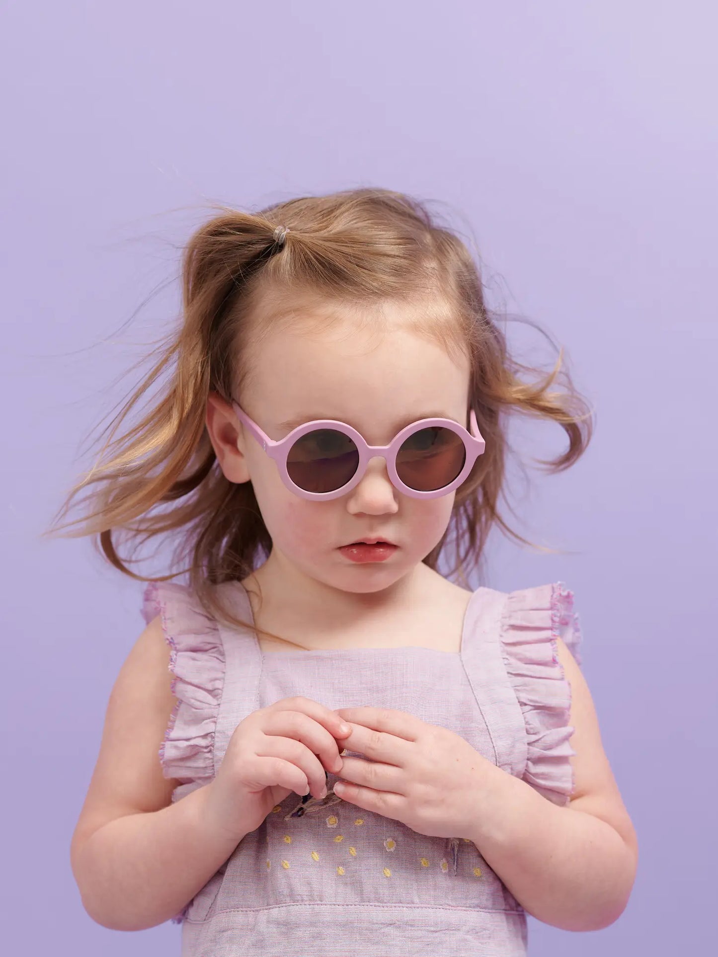 Babiators® Euro Round Playfully Plum Sunglasses with Amber lens