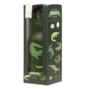 Kids stainless steel drink/ water bottle: Crocodiles