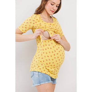 Floral Maternity Nursing Top