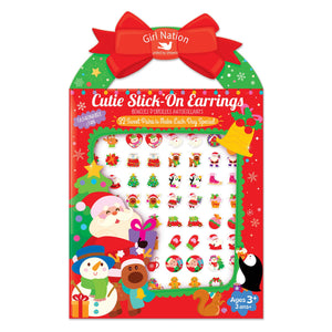 Holly Jolly Cutie Stick-On Earring and Nail Sticker Gift Set