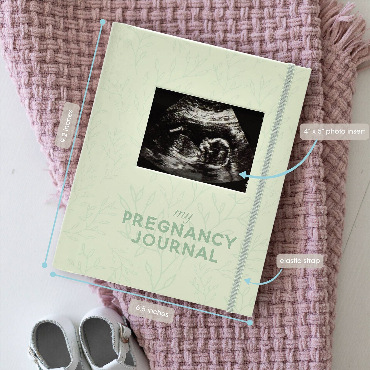 Leaves Keepsake Pregnancy Journal, Sage