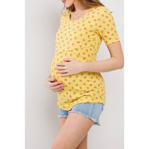 Floral Maternity Nursing Top