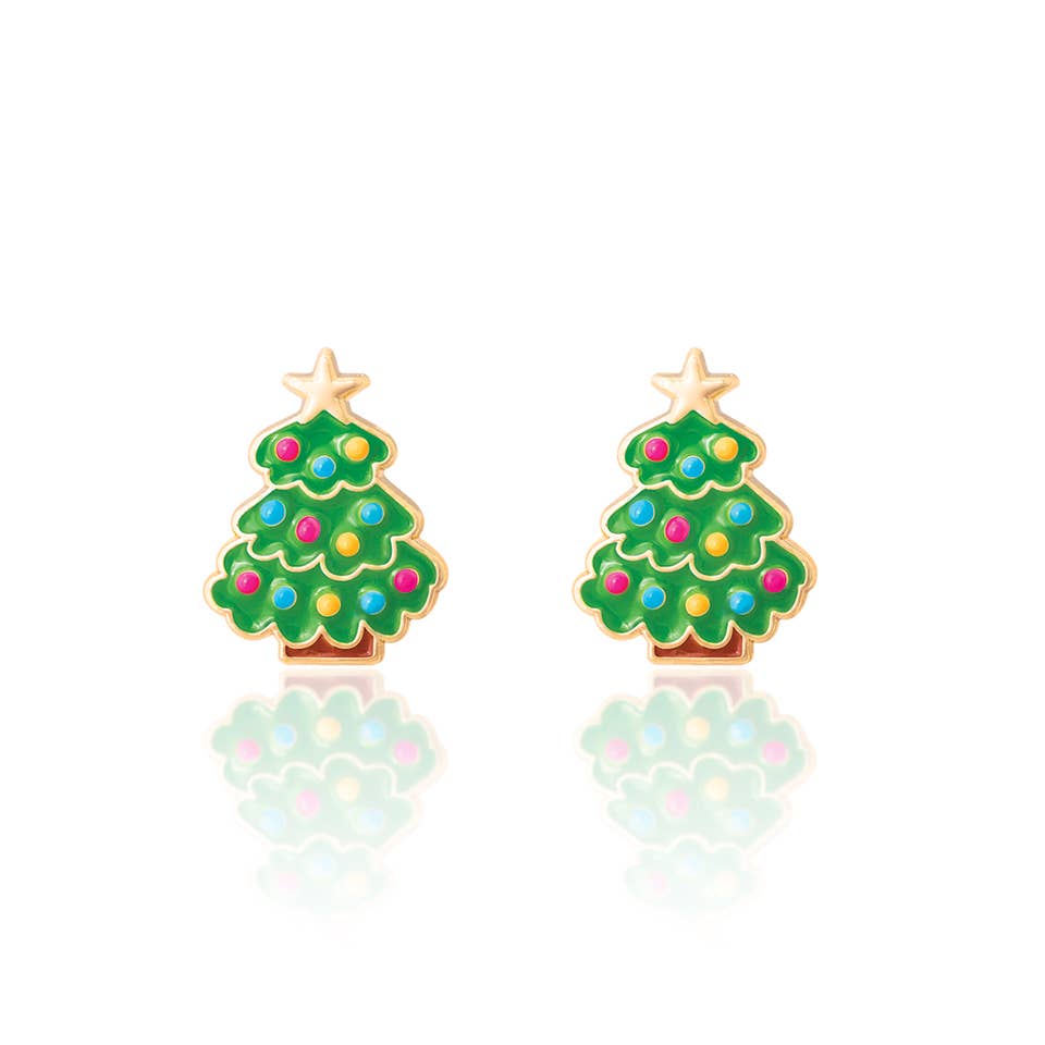 Delightful Duet Earring Gift Set- Santa & Christmas Tree