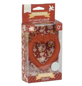 Teething ring: Sweet heart - terracotta