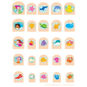 Mermaids Stick-On Earring and Nail Sticker Gift Set-