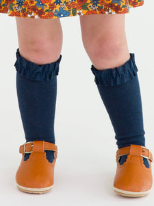 Girls Knee High Ruffle Socks