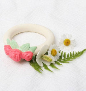 Teething ring: Rose bud