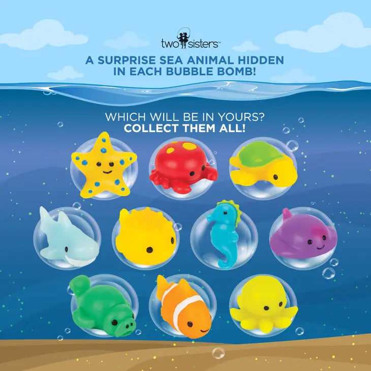 Two Sisters® Sea Animal Surprise Bubble Bath Bombs