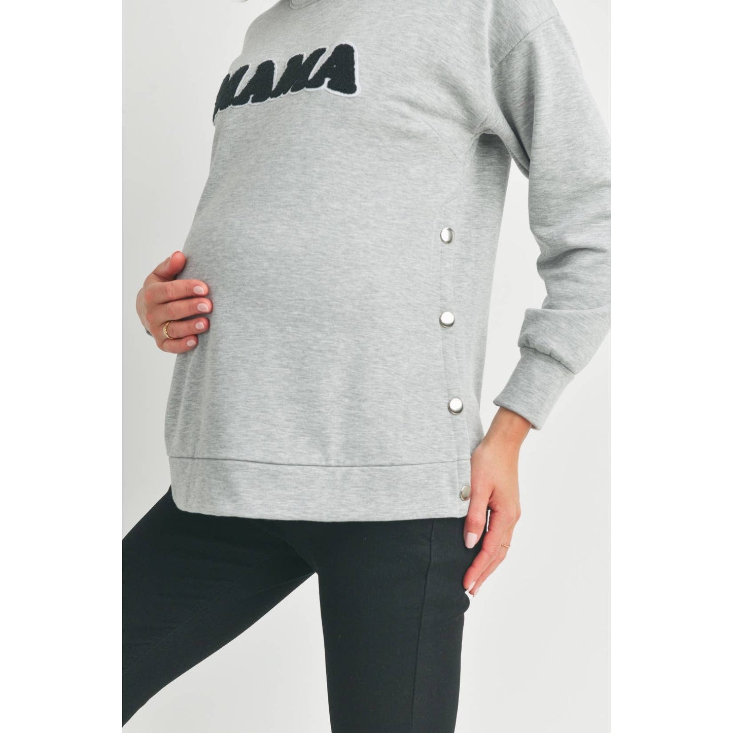 Mama Crewneck Nursing Pullover Sweatshirt