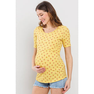 Floral Maternity Nursing Top