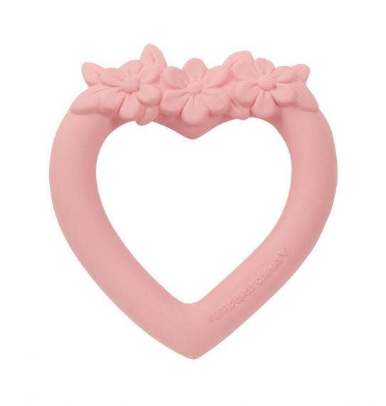 Teething ring: Sweet heart - pink