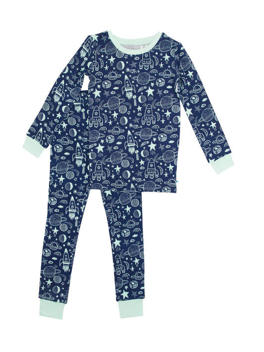 Blast Off Bamboo Long Sleeve Pajama Set