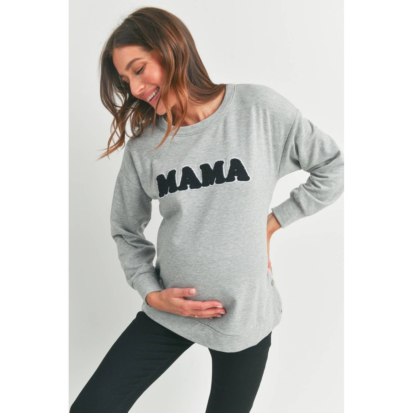 Mama Crewneck Nursing Pullover Sweatshirt