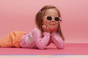 Pretty in Pink Polarized Keyhole Sunglasses w/ Mirrored Lens