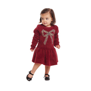 Red Bow Sweater Dress & Bloomer Set | Red Bow