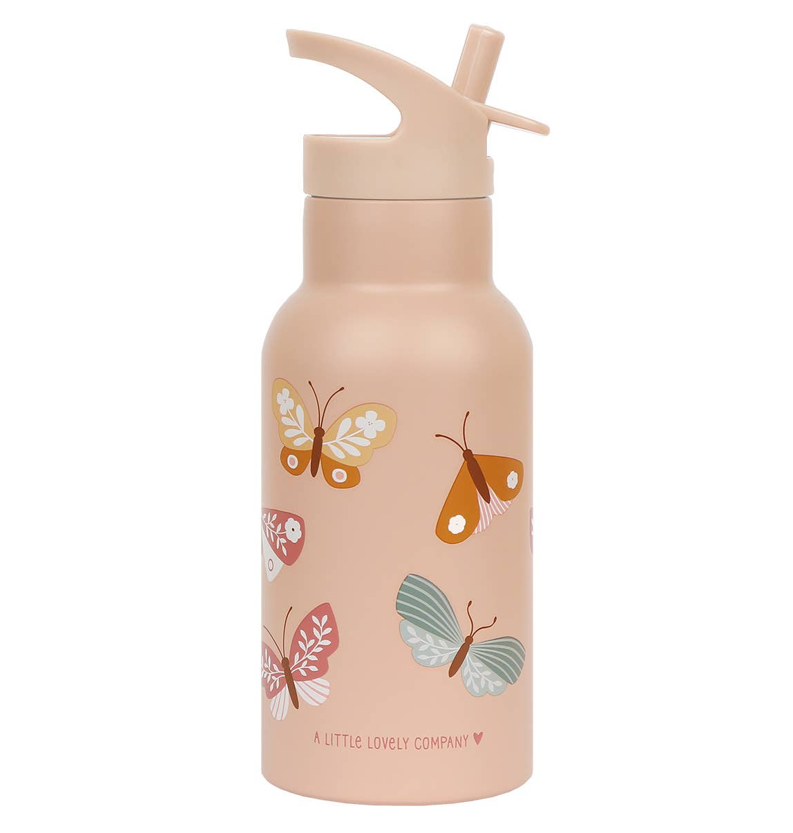 Kids stainless steel drink/water bottle: Butterflies