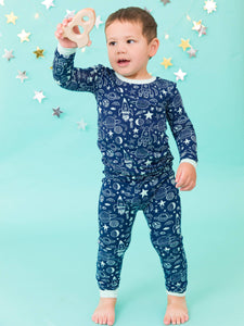 Blast Off Bamboo Long Sleeve Pajama Set