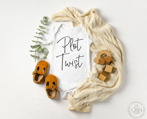 "Plot Twist" Pregnancy Announcement Onesie