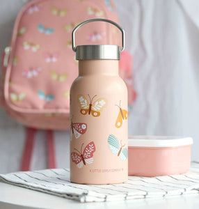 Kids stainless steel drink/water bottle: Butterflies