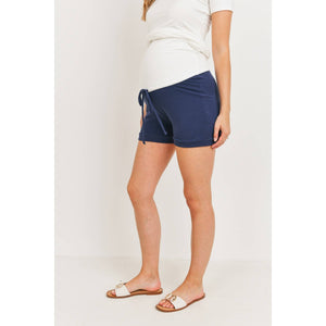 French Terry Maternity Lounge Track Shorts