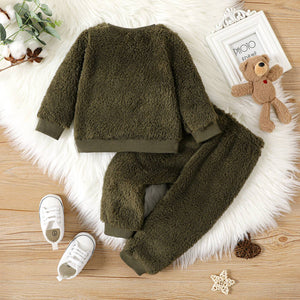 Thermal Fuzzy Pullover and Pants Set