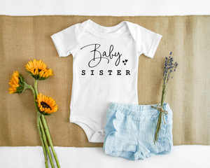 "Baby Sister" Pregnancy/Gender Reveal Onesie