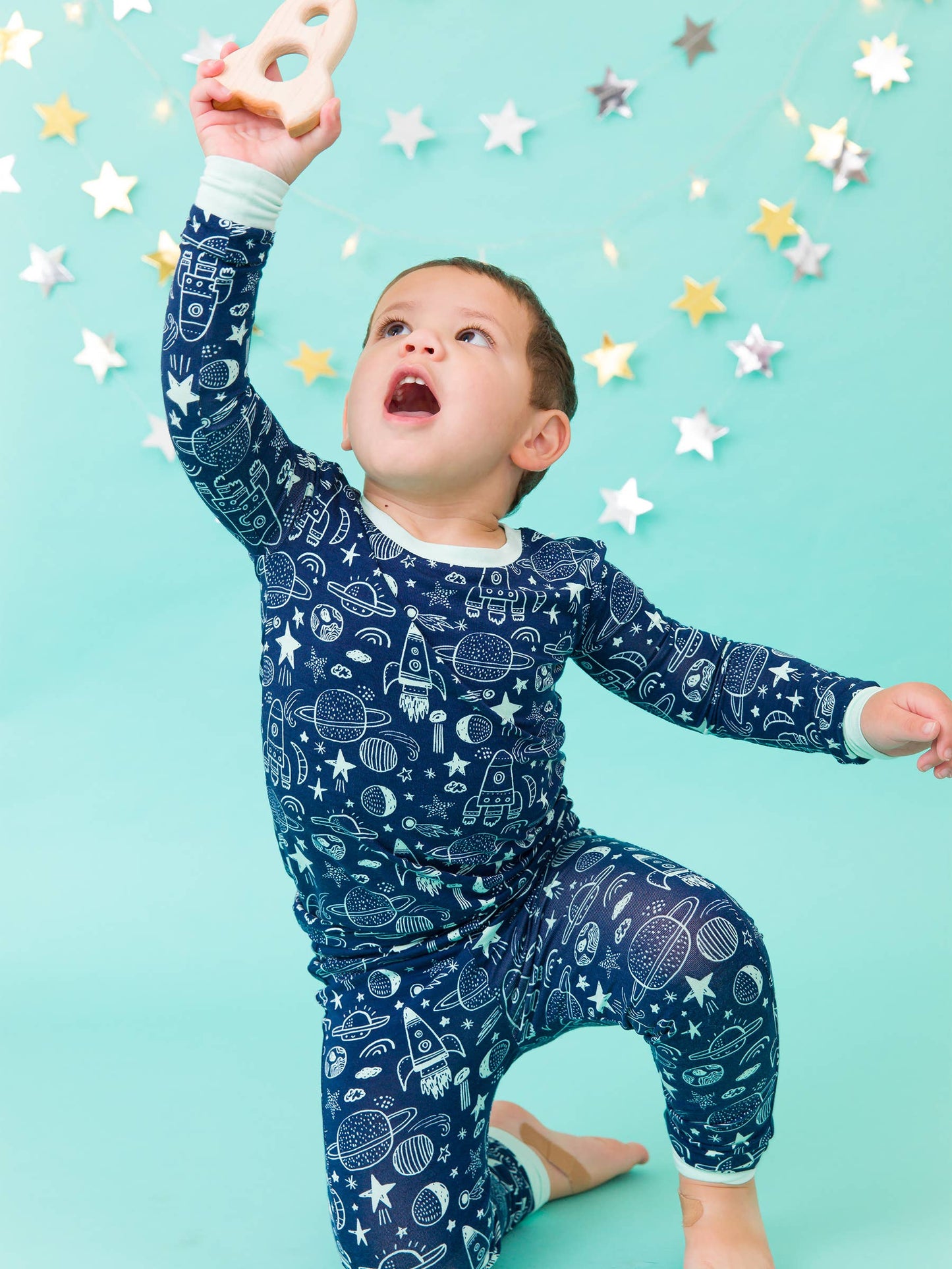 Blast Off Bamboo Long Sleeve Pajama Set