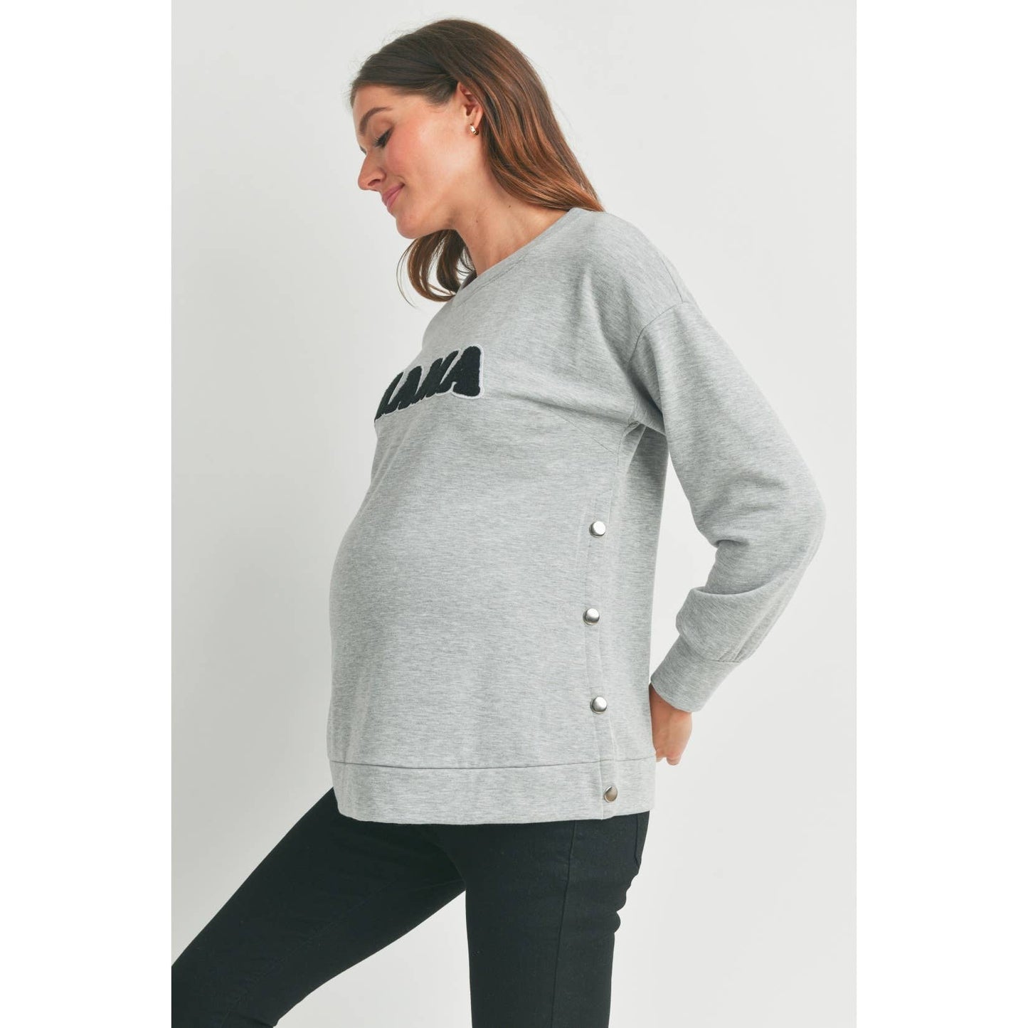 Mama Crewneck Nursing Pullover Sweatshirt