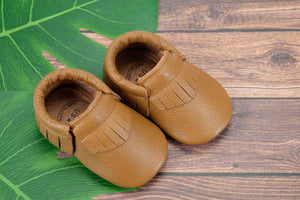 Classic Brown Baby Moccasins