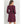 Load image into Gallery viewer, Burgundy Round Neck Front Pleat Maternity Dress

