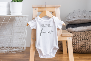 "Then There Were Four" Pregnancy Announcement Onesie