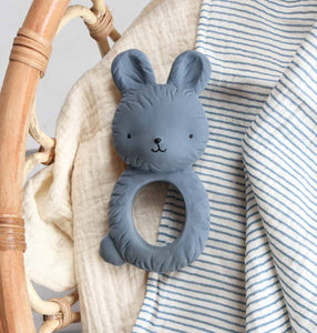 Teething ring: Bunny - charcoal blue