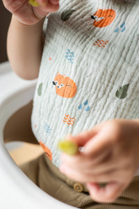 Woodland Muslin Cotton Bib Set