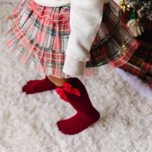 Christmas Plaid Tiered Tutu - Dress Up Skirt - Holiday Tutu