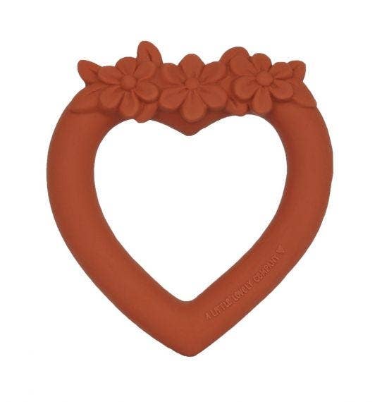 Teething ring: Sweet heart - terracotta