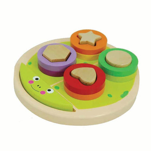 Frog Stack Wooden Toy Puzzle