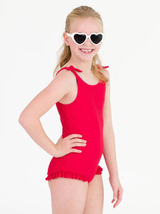 RuggedButts®  True Red Tie Shoulder One Piece