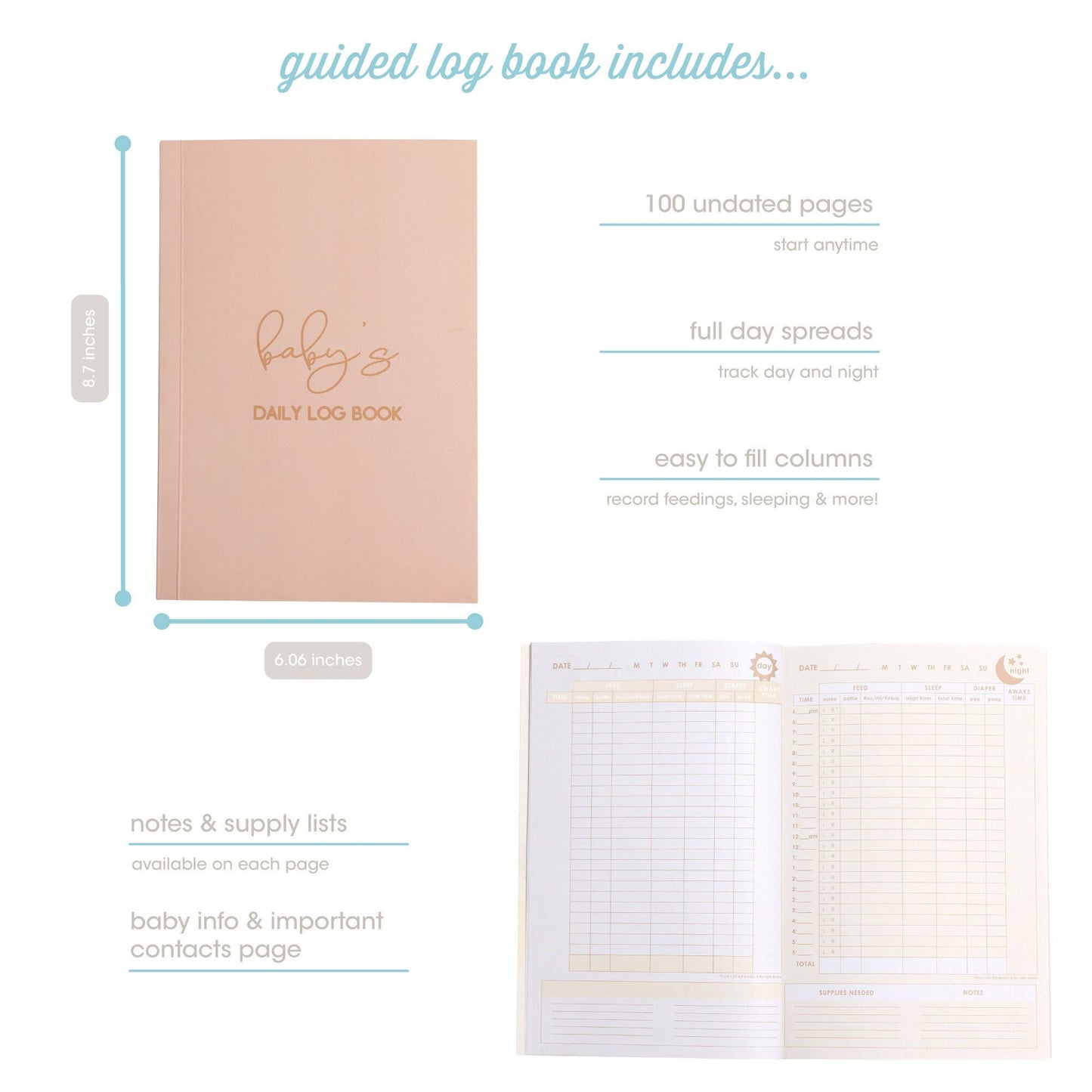 Baby Daily Log Book