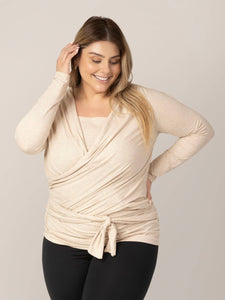 Skin to Skin Long Sleeve Wrap Top