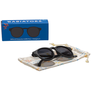 Jet Black Keyhole Baby and Kid Sunglasses