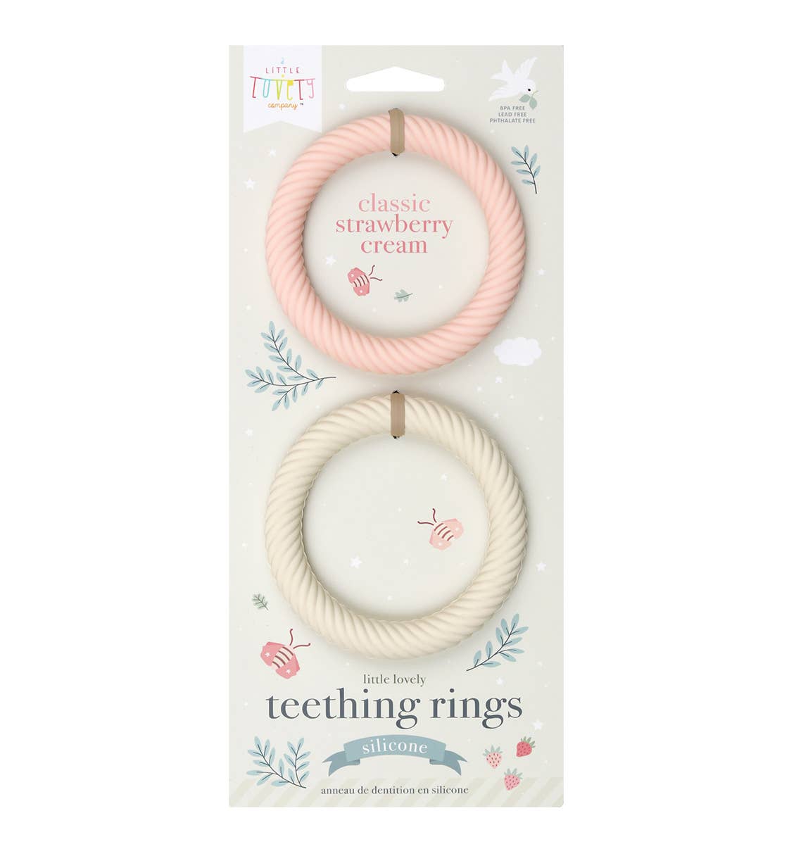 Silicone teether: Classic - Strawberry Cream